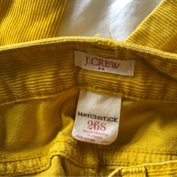 J crew matchstick gold coloured corduroy pants size 26s - Picture 7 of 8